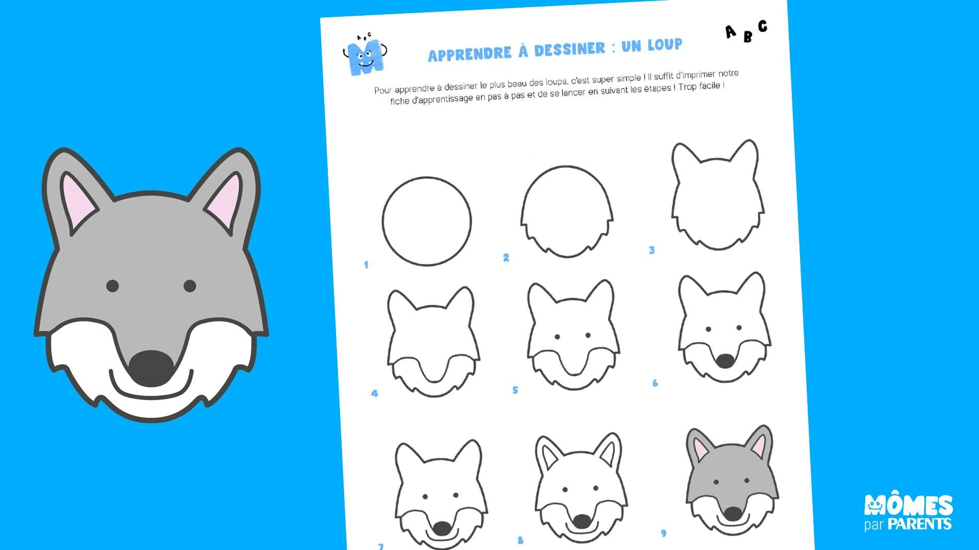 Dessin De Tête De Loup Facile à Faire