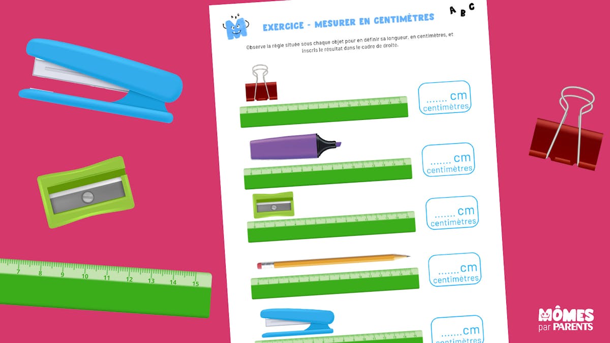 Exercice à imprimer mesurer avec une règle
