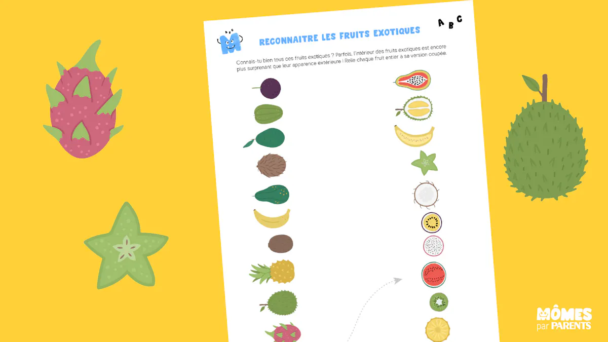 coloriages de fruits tropicaux