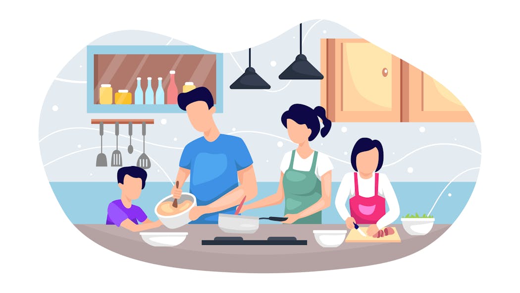 En famille, inventez une émission de TV – une super-excuse pour varier les repas à table