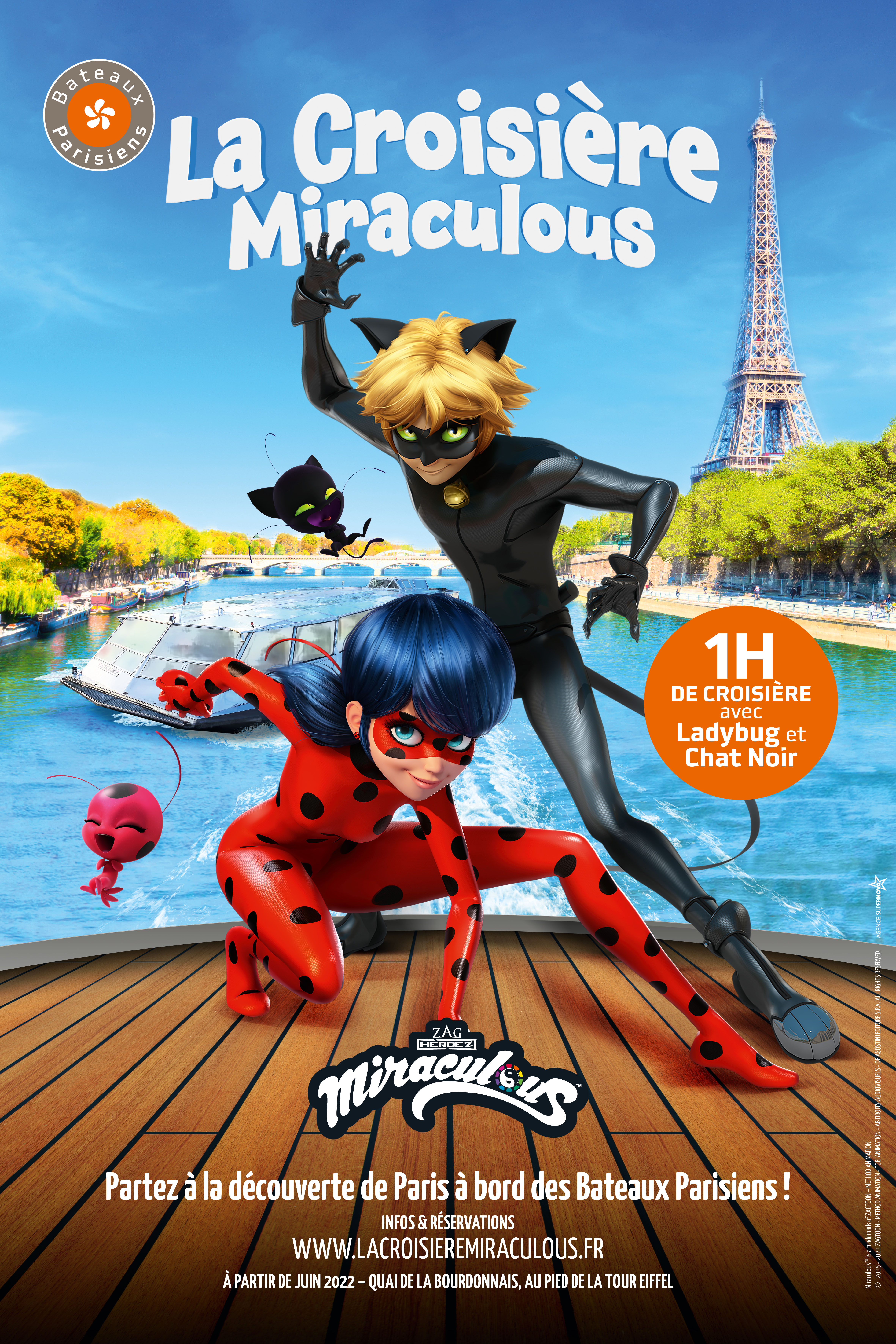 La Croisiere Miraculous Embarquez Avec Ladybug Et Chat Noir Pour Decouvrir Paris Momes