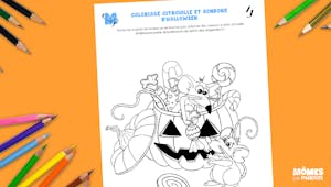 Coloriage Citrouille et bonbons d'Halloween