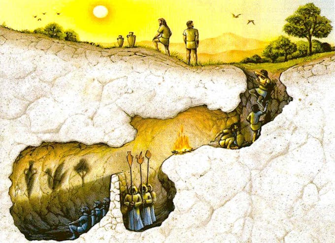 allégorie de la caverne illustration