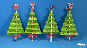 DIY Décorations sapins de Noël en papier et paille cartonnée