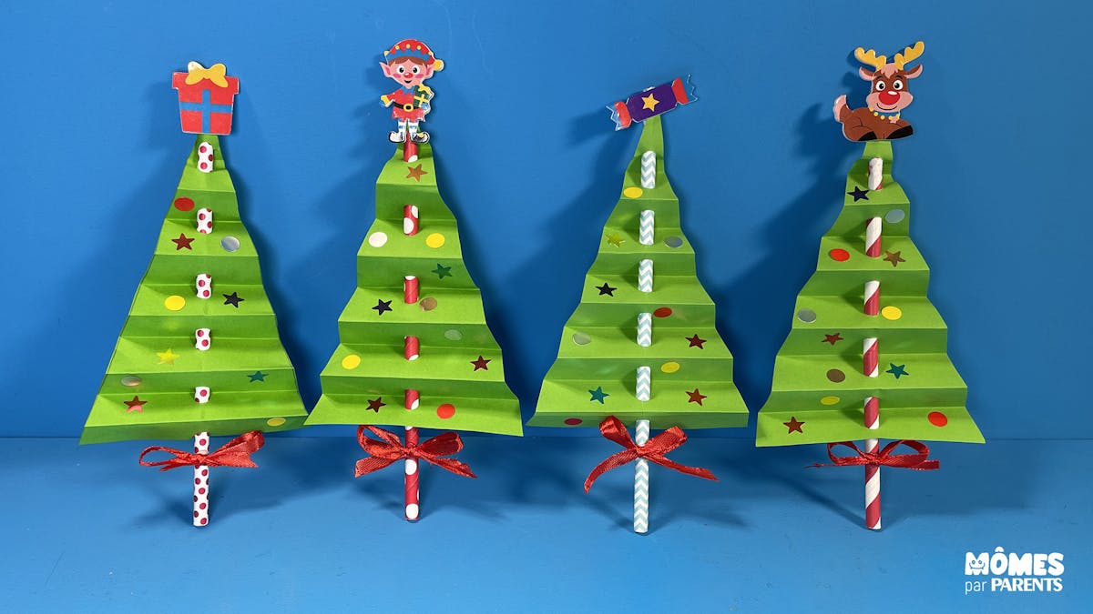 Comment fabriquer une guirlande de Noël avec des sapins en papier
