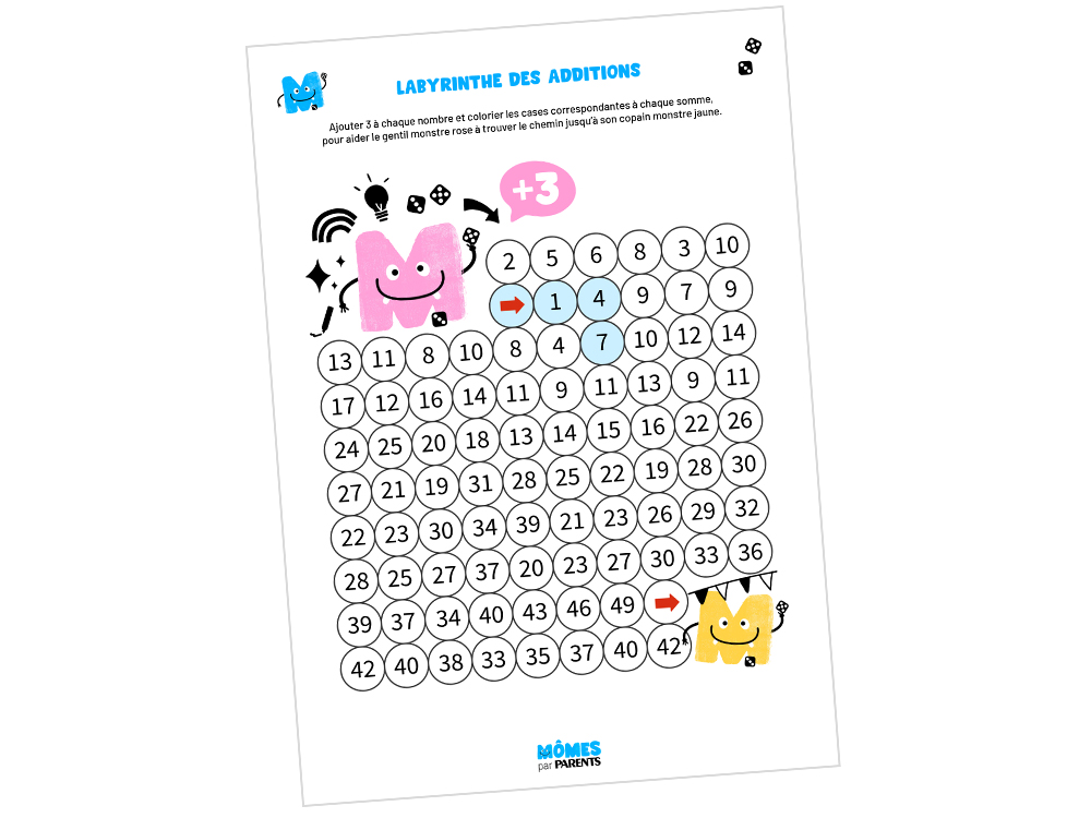 Découvrez notre labyrinthe des additions pour travailler les maths de ...