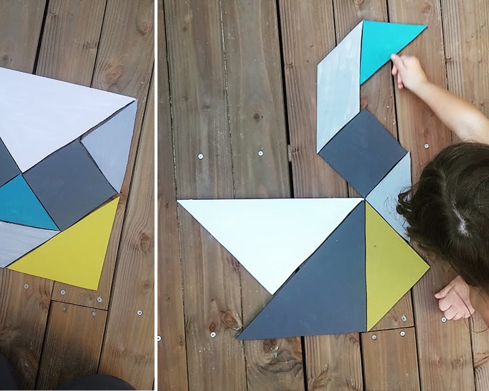 Créer un tangram géant pour jouer