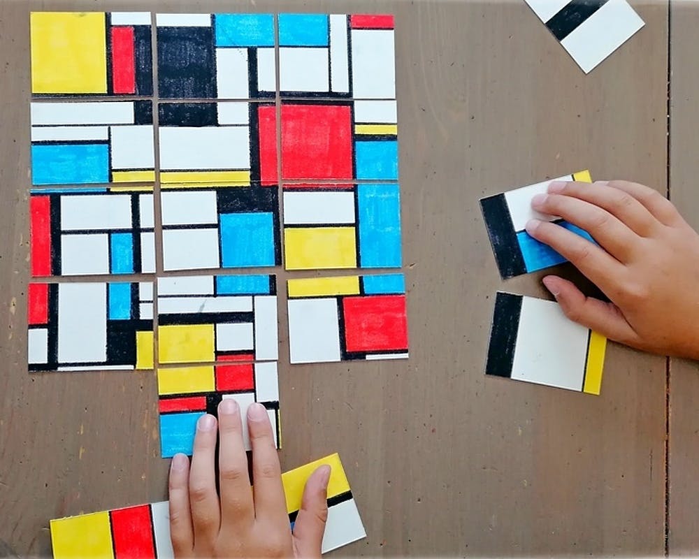 Un puzzle en écho à l’œuvre de Mondrian