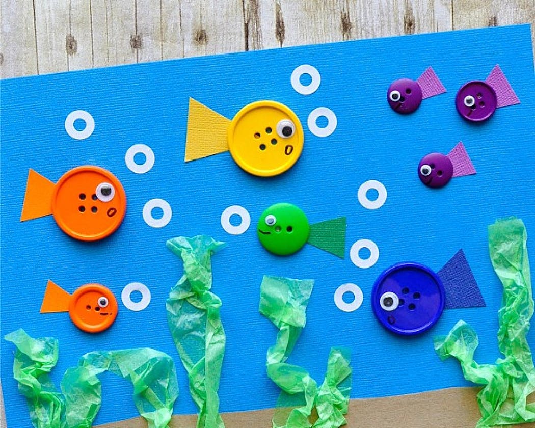 15 bricolages avec des boutons pour divertir les enfants