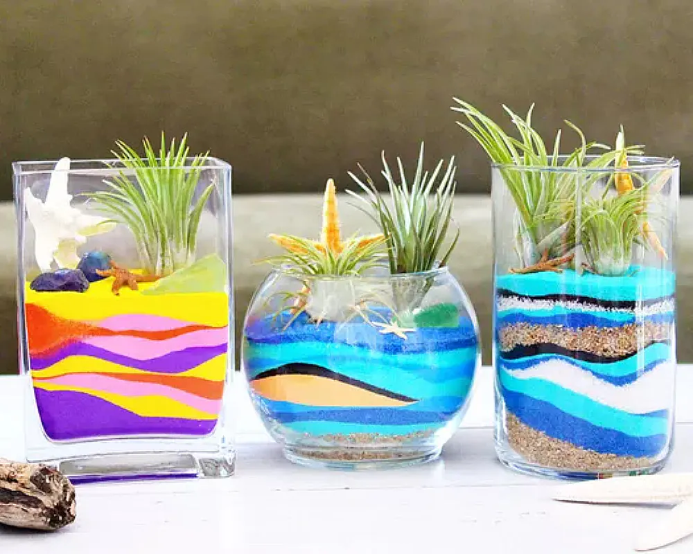 Découvrez 10 projets avec du sable coloré pour les enfants ! | MOMES