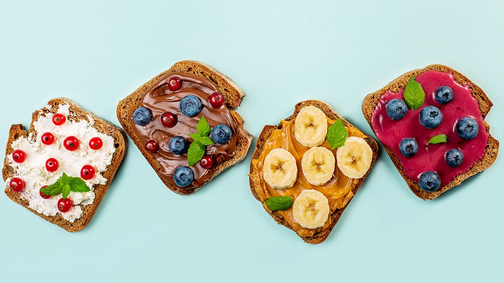 tartines aux fruits