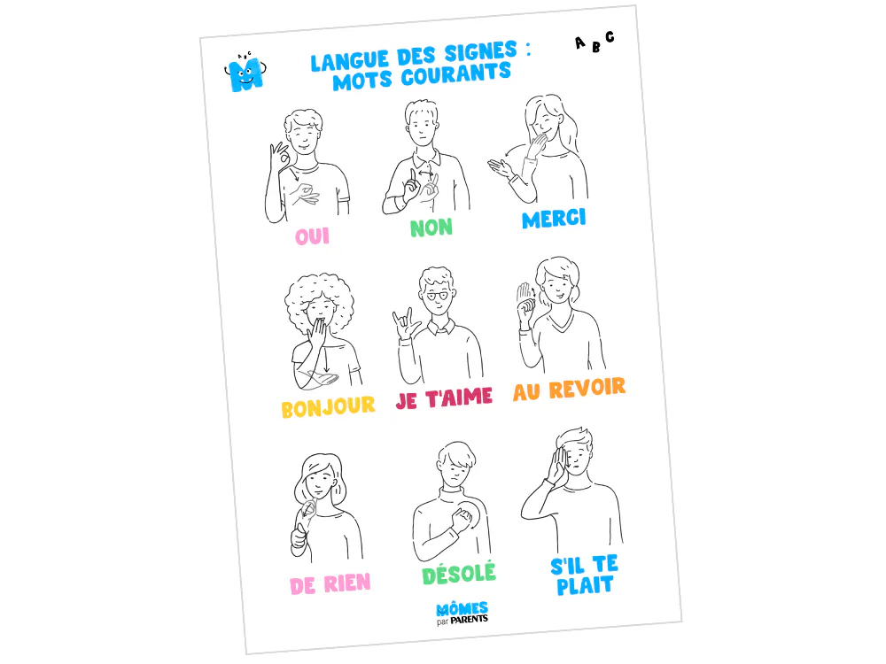Langue Des Signes Affiche Des Mots Courants MOMES langue-des-signes-affiche-des-mots-courants-momes