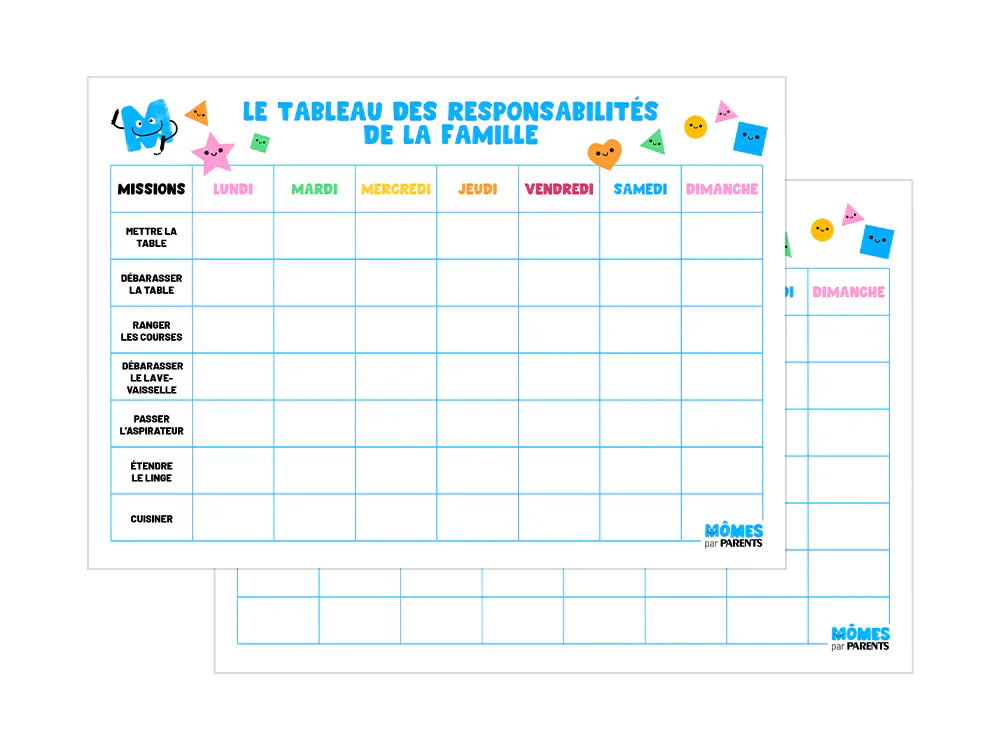 Tableau Des Responsabilités à Imprimer Pdf