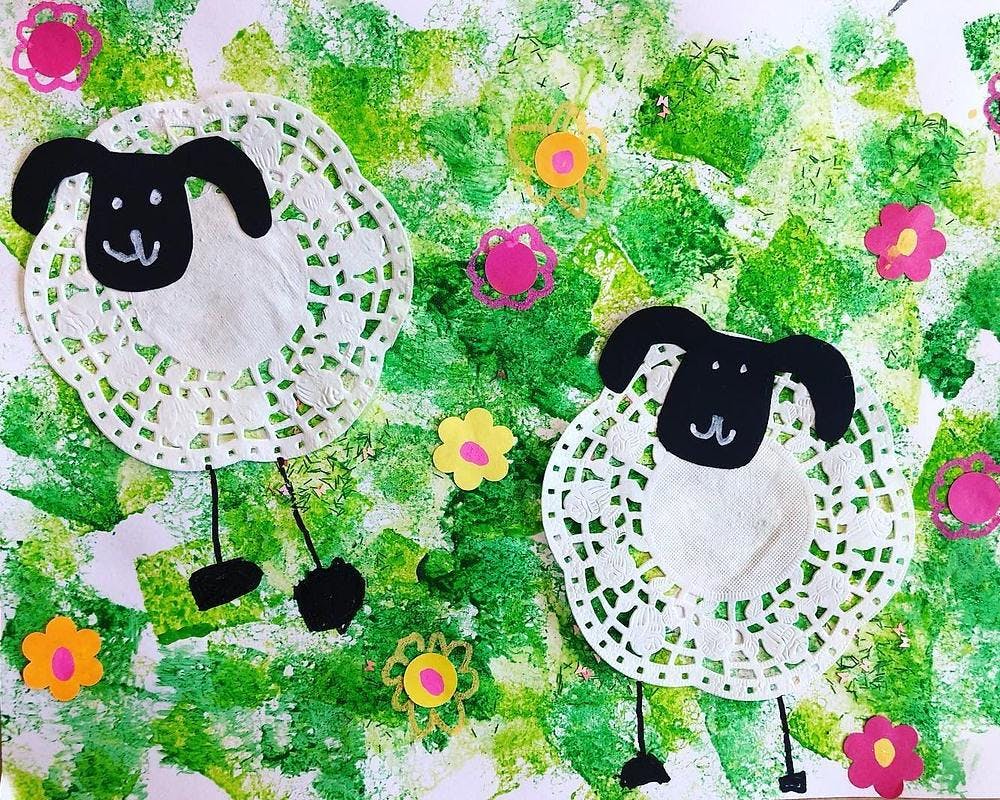 Des petits moutons en napperon