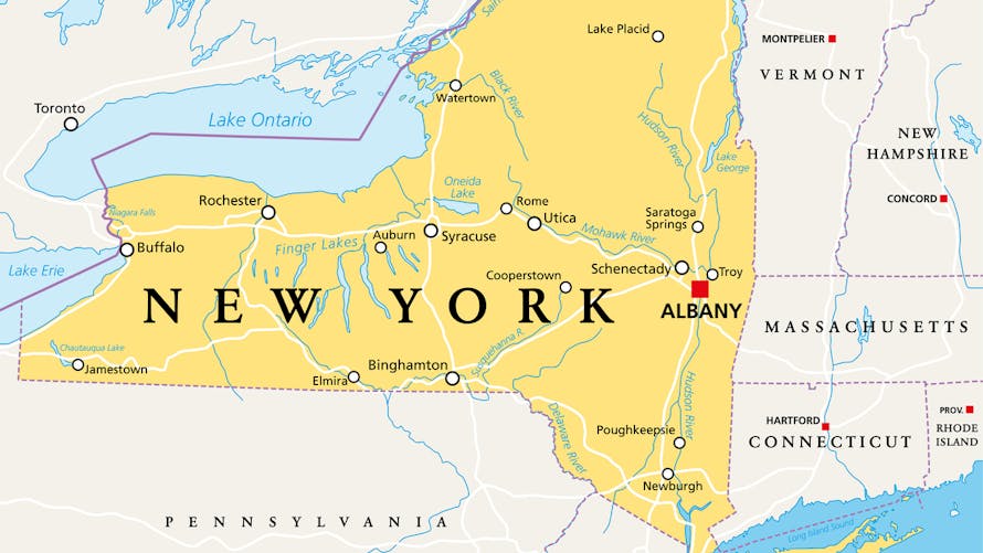 Carte de l'état de New York 