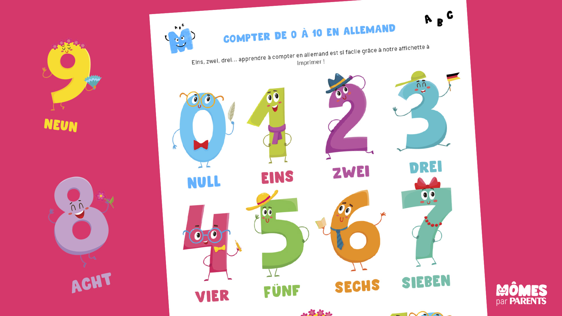 Apprendre à compter en allemand MOMES