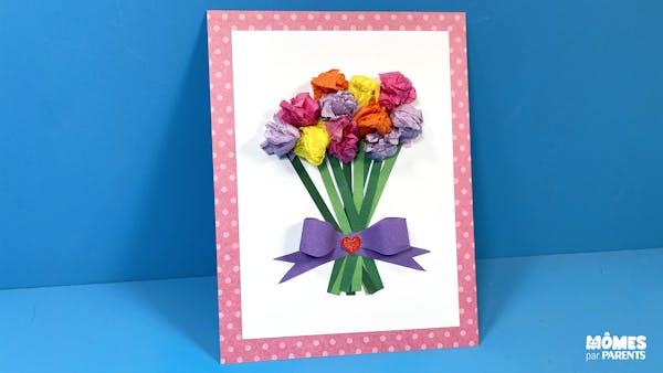 DIY Carte bouquet de fleurs en relief