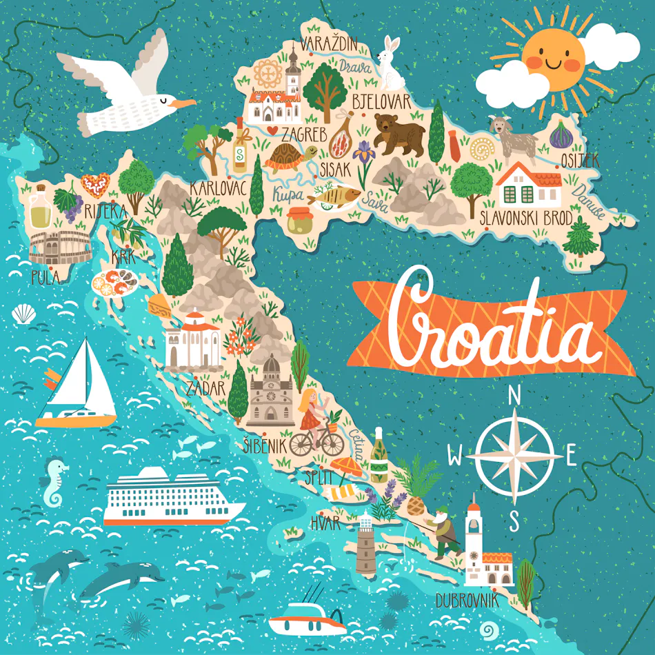 G ographie Carte De La Croatie MOMES g-ographie-carte-de-la-croatie-momes