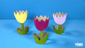 DIY Tulipes en rouleaux cartonnés