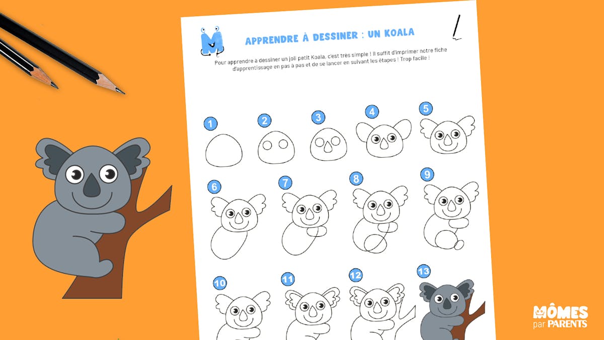 Coloriage Koala à imprimer pour enfants - Un Anniversaire en Or
