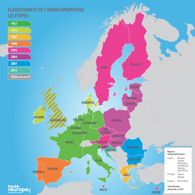 Carte élargissement de l'Europe