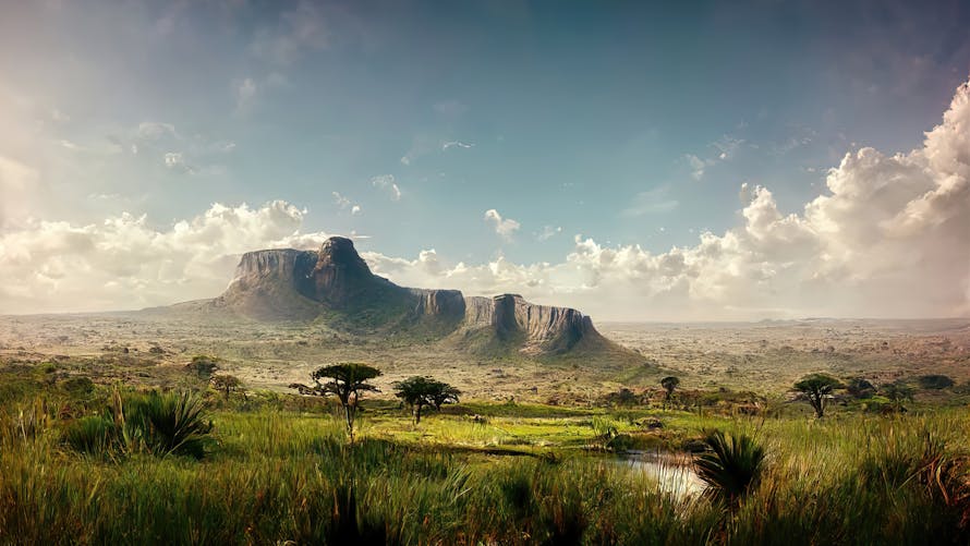 Beau paysage de la savane africaine