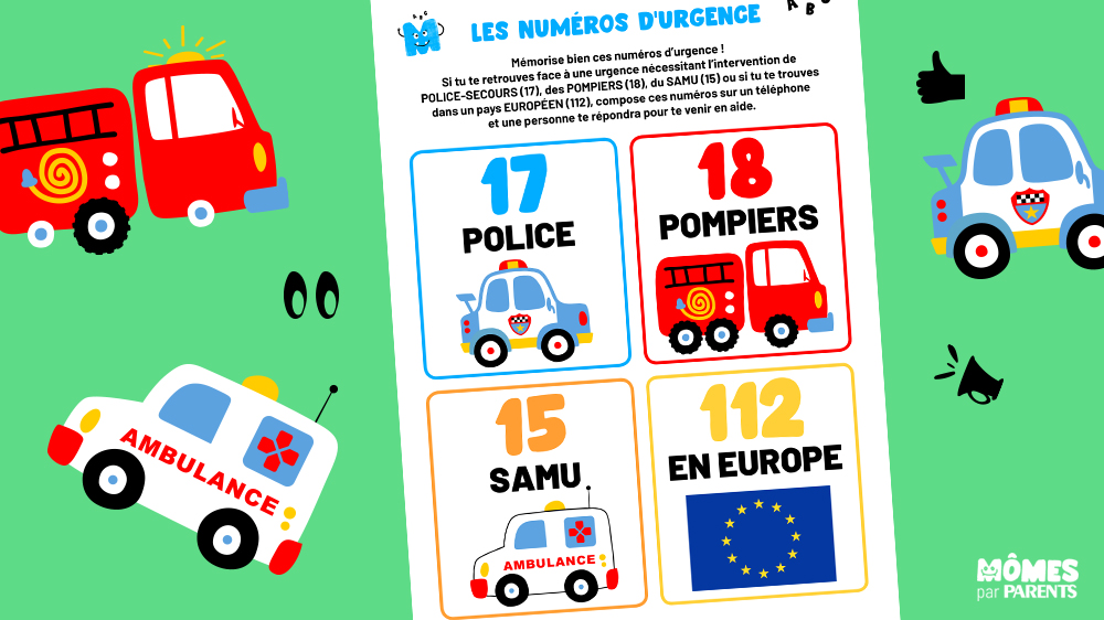 Fiche Numéro D Urgence Assistante Maternelle Découvrez notre affiche les numéros d'urgence | MOMES