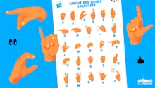 Affiche : L'alphabet en langue des signes