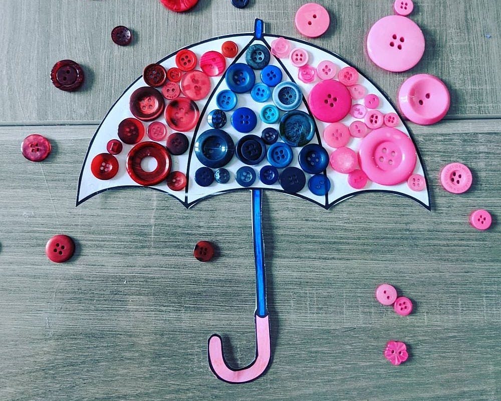 Un parapluie joliment décoré