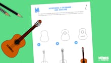 Apprendre à dessiner : une guitare