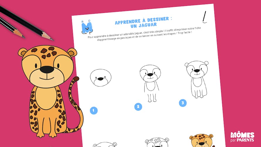 Apprendre à dessiner : une petit jaguar