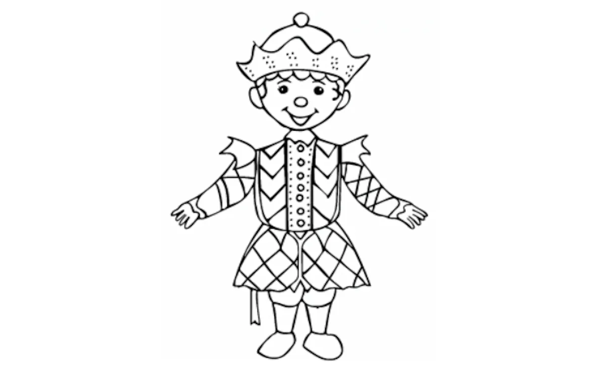 Coloriage à imprimer : l’arlequin | MOMES