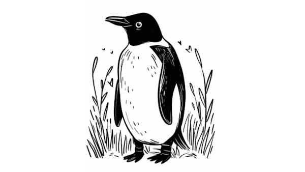 Coloriage à imprimer : le pingouin