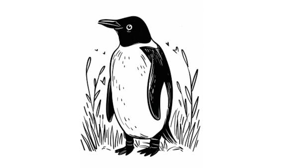 Coloriage à imprimer : le pingouin
