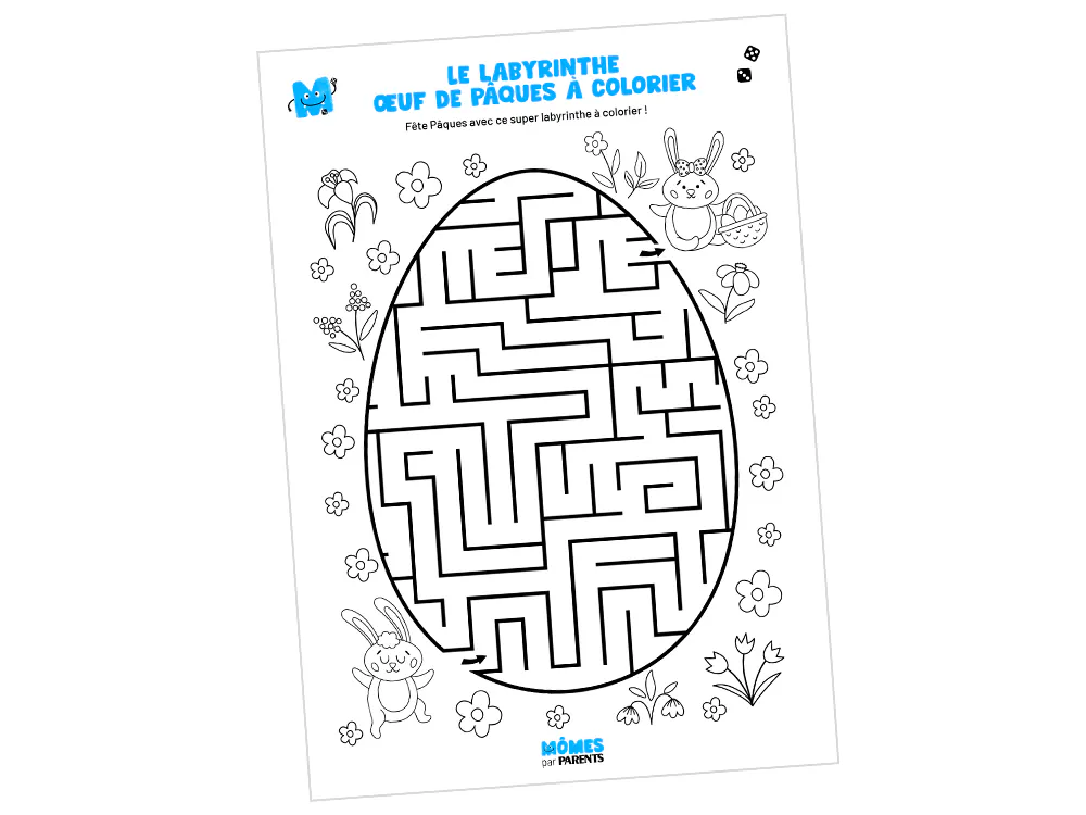 D couvrez Le Super Labyrinthe uf De P ques Colorier MOMES D couvrez Le Super Labyrinthe uf De P ques Colorier MOMES