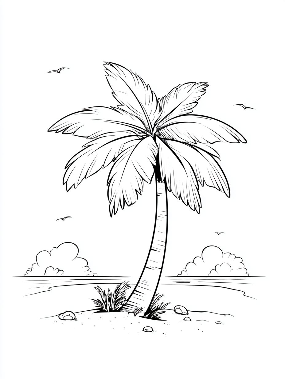 coloriage-palmier-plage-facile-et-gratuit-imprimer-momes