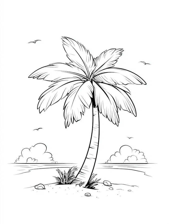 Coloriage Palmier Plage Facile Et Gratuit Imprimer MOMES coloriage-palmier-plage-facile-et-gratuit-imprimer-momes
