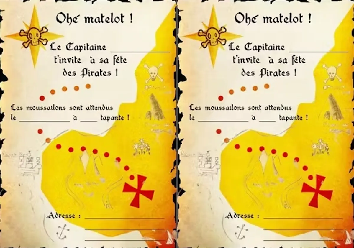 Comment créer carte invitation anniversaire chasse au trésor à imprimer Comment créer carte invitation anniversaire chasse au trésor à imprimer