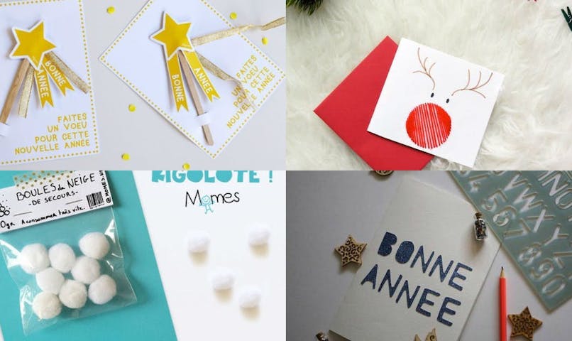 Diy Cartes De Vœux Du Nouvel An A Faire Avec Les Enfants Momes Net Diy Cartes De Vœux Du Nouvel An A Faire Avec Les Enfants Momes Net