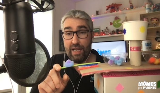 Vidéo - Replay - Mômes Part en Live - bricolage jeu des pompons
